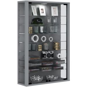 Wandvitrine ""Vitrosa Mini"" - ohne Beleuchtung silber