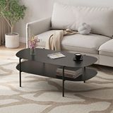 Couchtisch Enebakk - 112x62x40,5cm - Schwarz