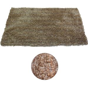 Teppich Shaggy Flokatiteppich Beige 180 x 290 cm