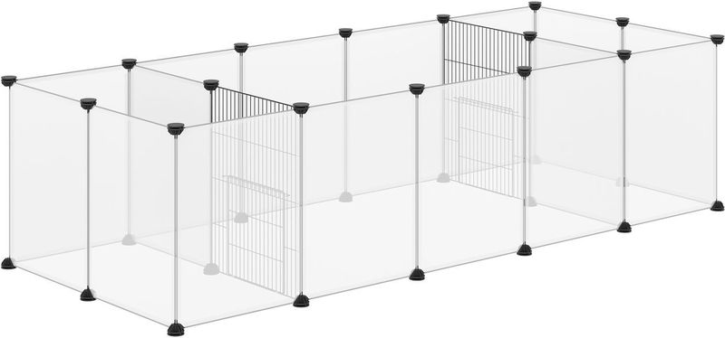 Freigehege, DIY Kleintiergehege, Meerschweinchen Gehege mit 18 Platten