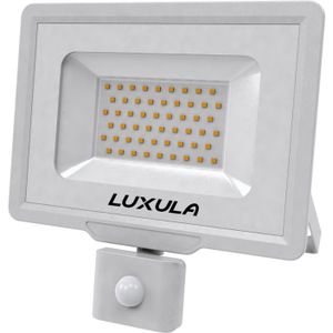 LED-Fluter mit Bewegungsmelder, 50 W, 4000 K (neutralweiß), 5000 lm, weiß, IP65