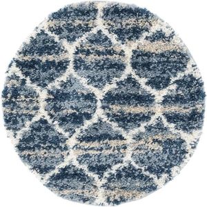 Teppich ""Top Shag"" Rund Blau CA10106