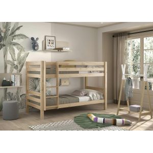 Etagen-Hochbett Pino 140 cm Höhe, Ausf. Kiefer massiv natur lackiert