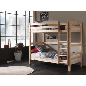 Etagen-Hochbett Pino 180 cm Höhe, Ausf. Kiefer massiv natur lackiert
