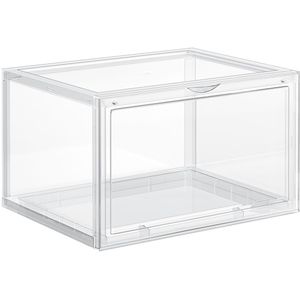 Schuhboxen, 6er Set, 36 x 28 x 22 cm, transparent