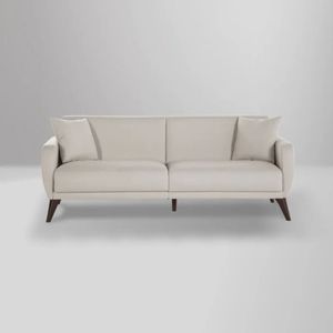 Flexy Schlafsofa 3-Sitzer mit Schlaffunktion, Bettkasten & wasserabweisendem Stoff - Cream