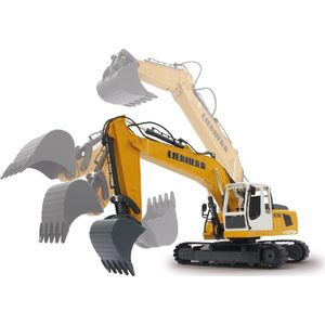 JAMARA Spielzeugbagger Liebherr R936 1:20 2,4GHz Destruction-Set mit Schalengreifer und Abbruchhammer