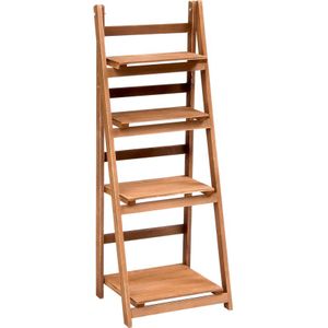 Blumentreppe Pflanzenregal mit 4 Ablagen WPS01-HOL Holz