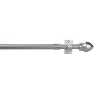 Cafehausstange, Scheibenstange El Paradiso 12 mm ø, 135 cm bis 225 cm ausziehbar, silber-matt