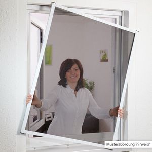 Alu Fensterbausatz Slim 100x120cm anthrazit Pollenschutz