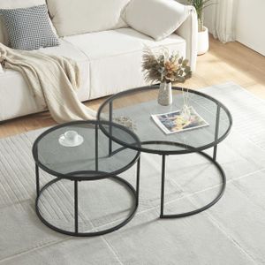 Couchtischset Kokkola - Rauchglas