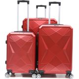 Reisekoffer ABS-03 Koffer 3-teilig Hartschale Trolley Set Kofferset Handgepäck Gepäck Reisetasche