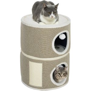 Kratztonne 56 cm Hoch Katzentonne mit Höhle, aus Sisal, für Katze bis 5 kg