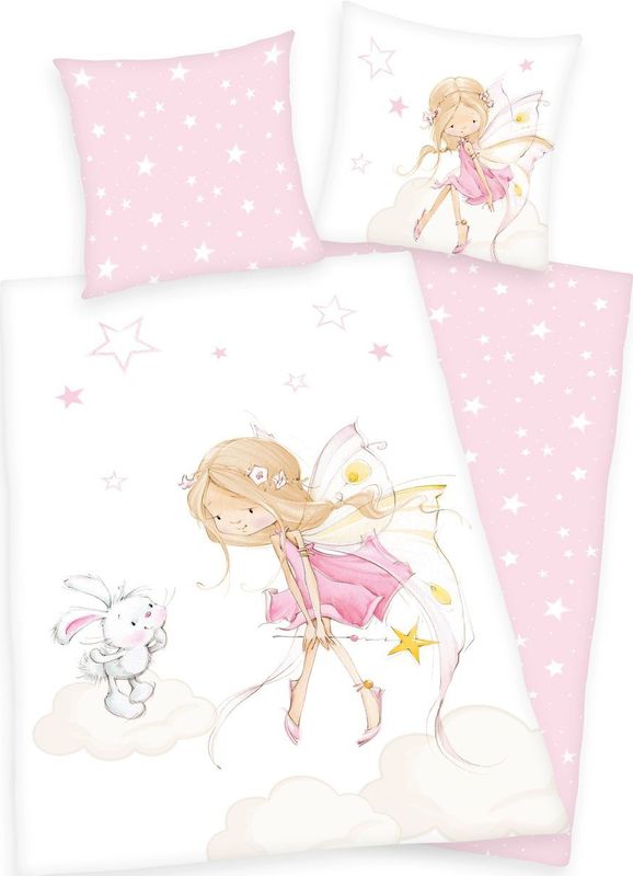 Little Fairy Bettwäsche Größe 80x80 + 135x200 cm