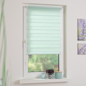 Duo-Rollo mini, Klemmfix Doppelrollo, pastellgrün, Rollo 80 x 210 cm (B x H)