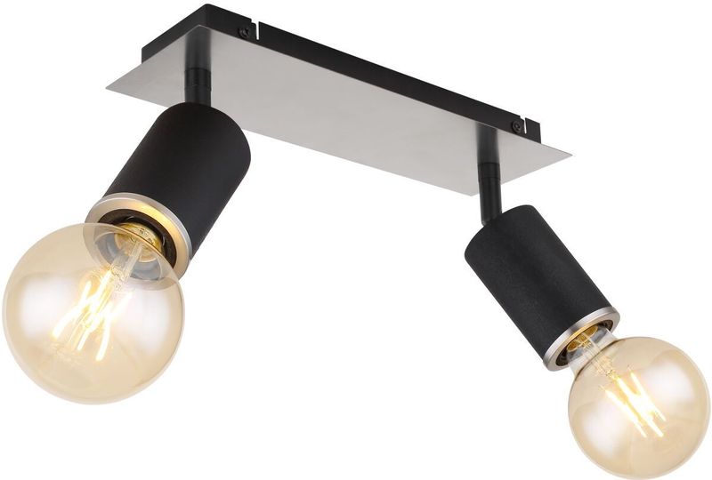 Lighting - JOSEBA - Strahler Metall schwarz matt, 2x E27