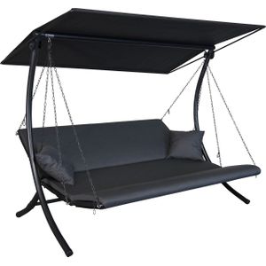 Hollywoodschaukel Swing 3-Sitzer Zip anthrazit