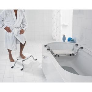 Badewannen-Sitz / -Schemel Sid, weiß, PE / Aluminium