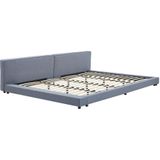 HOME DELUXE Bett mit Ablage GALAXIS – 270 x 200 cm  Grau mit Matratze H2/H3