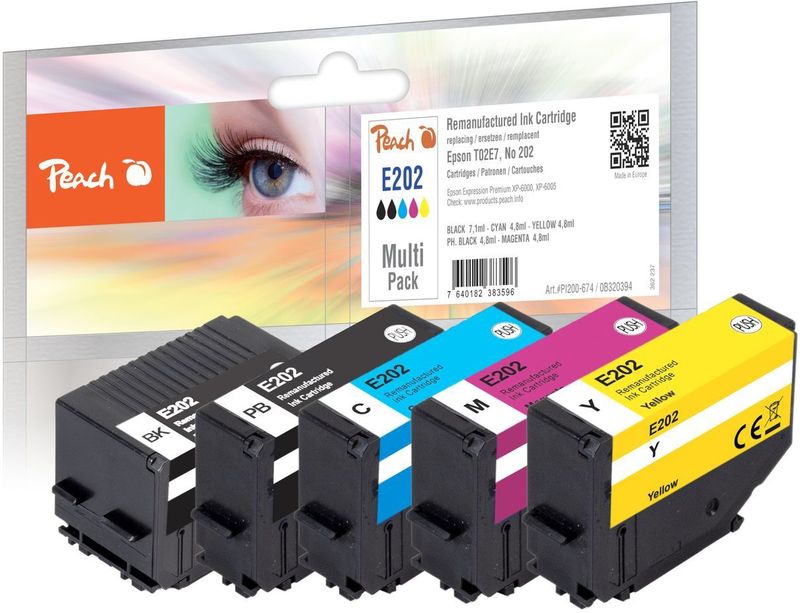 Spar Pack Tintenpatronen ersetzt Epson T02E7, No. 202