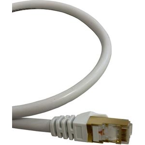 CAT7 Patchkabel Netzwerkkabel weiß 0,5m rund