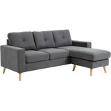 Ecksofa Eckcouch in L-Form, Eckgarnitur in Leinenoptik Couchgarnitur