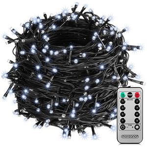 Lichterkette 200 LED mit Fernbedienung 20m kalt weiß