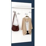 Holz Hakenleiste Wandgarderobe Garderobenleiste Wandpaneel Flur Garderobe Gados XS weiß