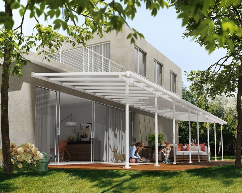 Terrassendach Feria 1092x294cm Weiss