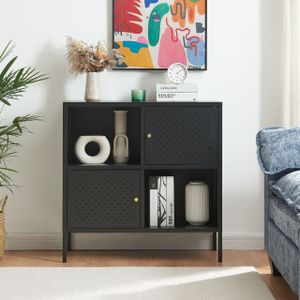 Sideboard Janakkala 80x35x80 cm Schwarz