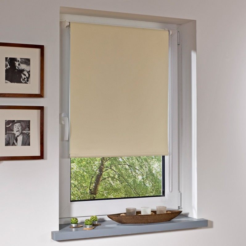 Bella Casa Klemmfix-Rollo Verdunkelung, ca. 150 x 60 cm, creme