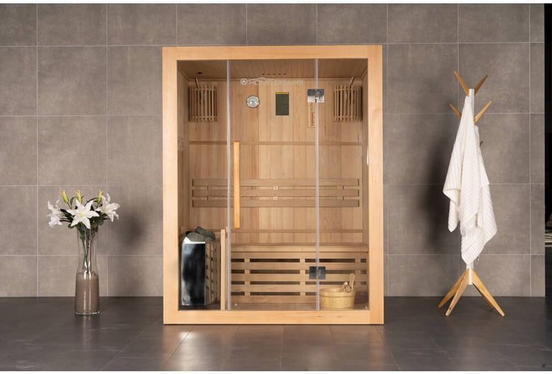 Traditionelle Sauna SKYLINE L - 150 x 120 cm