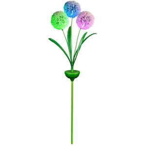 LED-Solar-Pusteblume 3 RGB LEDs mit weißen Köpfen