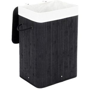 Wäschekorb aus Bambus, 72 L Wäschebox