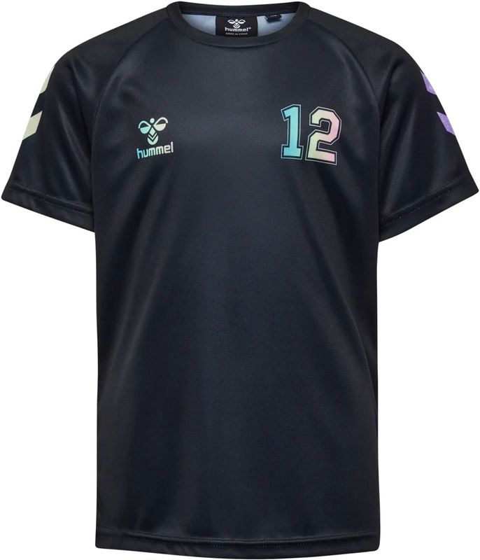 Hummel - hmlSHIMMER - Kindertrui - Korte Mouwen - Decoratieve Print met Glinsterend Effect