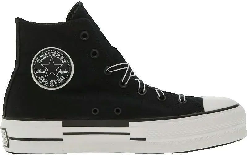 Converse - Chuck Taylor All Star Lift Platform Outline Sketch - Sneakers - Zwart