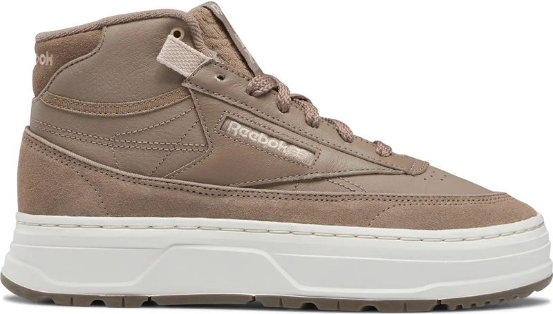 Reebok - Club C Geo Mid - Damestrainers - Zwart - Suède/Canvas