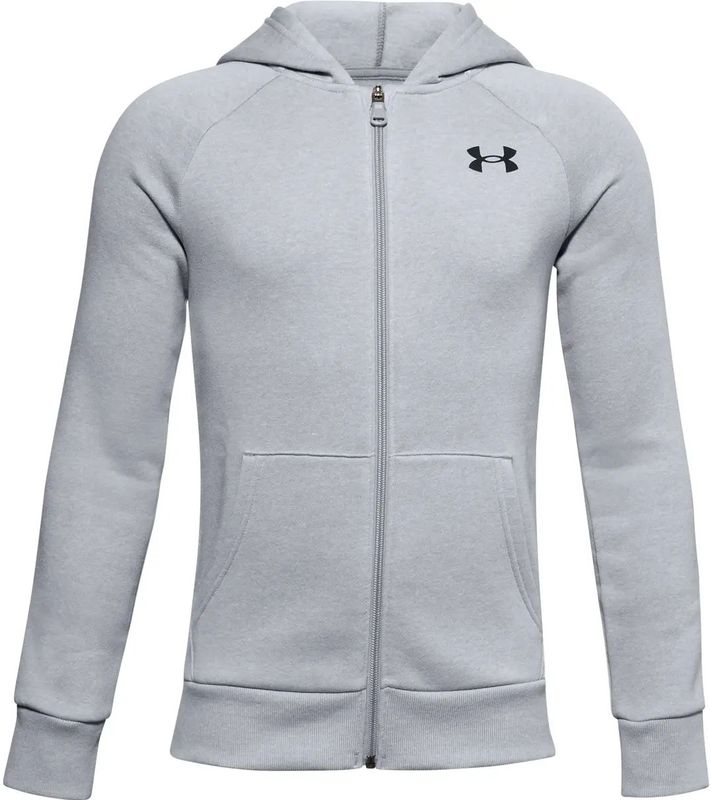 Under Armour - Rival - Jongenshoodie - Full Zip - Lichtgewicht Katoenmix Fleece