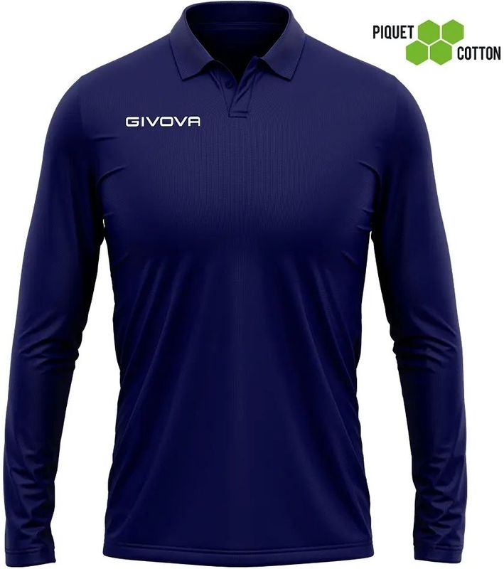 Givova - Effen Poloshirt - Katoen - Unisex - Lange Mouwen - Diverse Kleuren