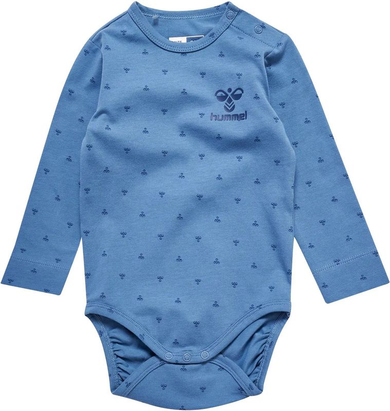 Hummel - Beesy Body - Lange Mouwen - Biologisch Katoen - All-over Bijenlogo Print