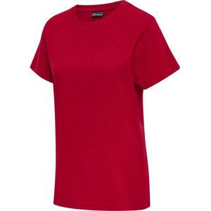 Hummel - hmlRED HEAVY T-SHIRT S/S WOMAN - T-shirt - Rood - Katoen