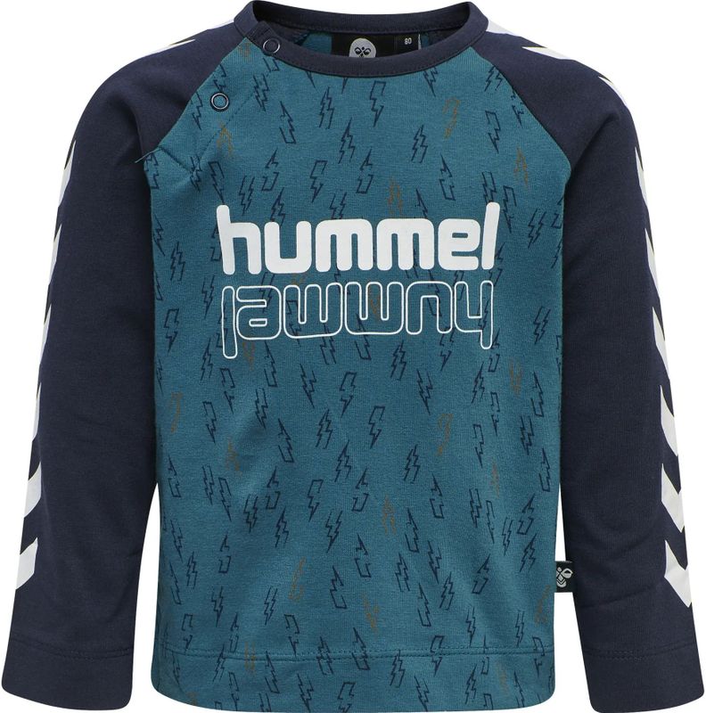 Hummel - hmlTHUNDER T-shirt L/S - Biologisch Katoen - Voor Babyjongens - Lange Mouwen