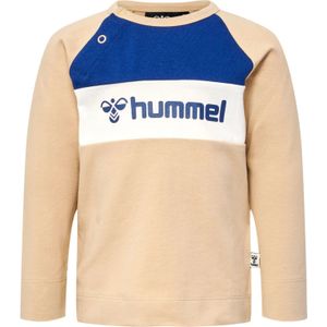 Hummel - hmlMurphy - T-shirt - Wit - 95% Biologisch Katoen, 5% Elastaan, Lange Mouwen, Drukknopen
