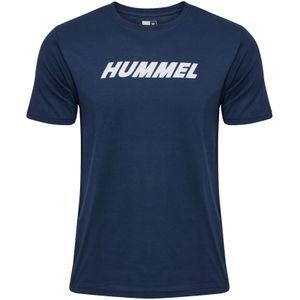 Hummel - Hmlelemental Logo Cotton Tee - T-shirt - Dress Blues
