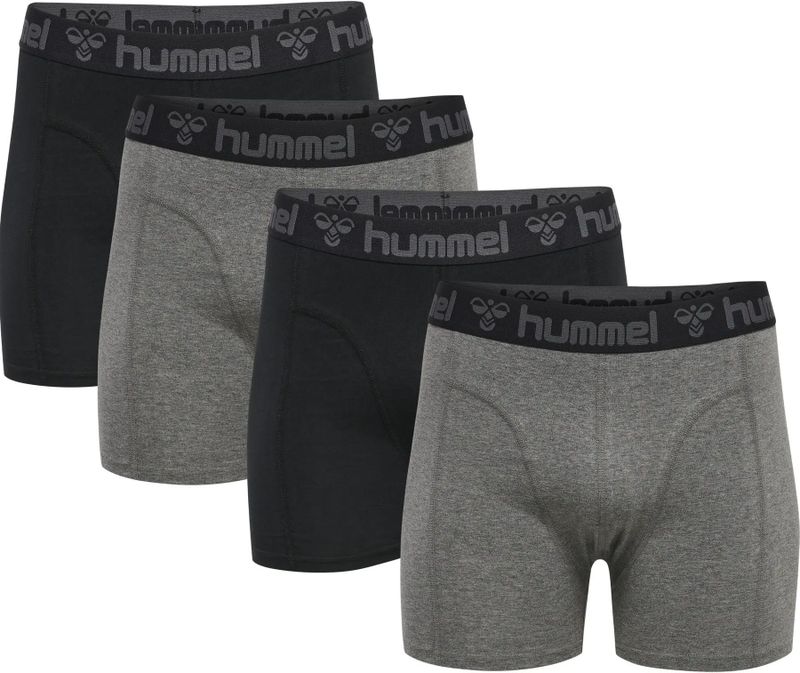 Hummel - Marston - Boxers - Zwart - Katoen - 4-Pack