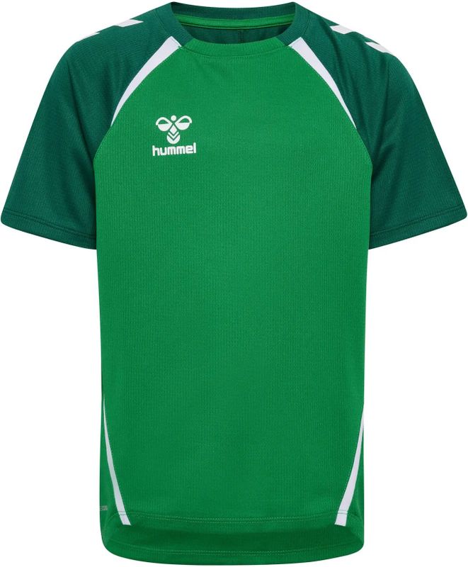 Hummel - Lead 2.0 Jersey - T-shirt - Jelly Bean/Evergreen - 116