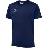 Hummel - Authentic - Functioneel Shirt - Navy / Ultramarine Blauw / Zwart / Wit