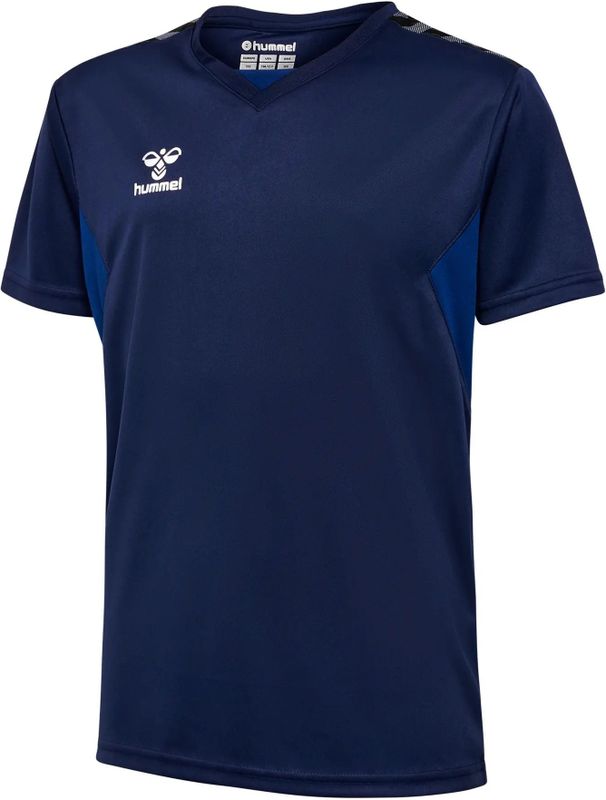 Hummel - Authentic - Functioneel Shirt - Navy / Ultramarine Blauw / Zwart / Wit