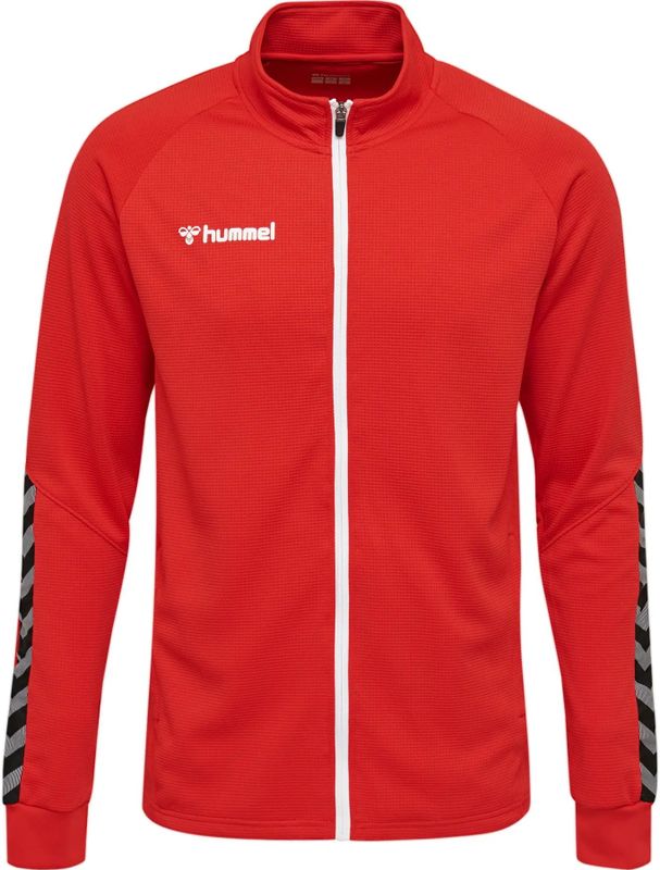 hummel - hmlAUTHENTIC POLY ZIP JACKET - Jack - Zwart - Gebreid Polyester