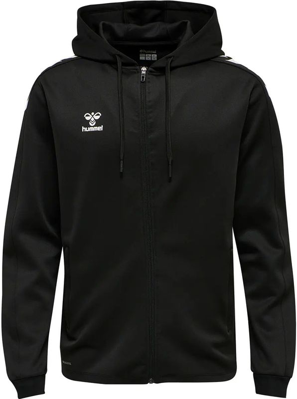 Sportswear - Sweatvest - Zwart - Katoen - Logoprint - Capuchon